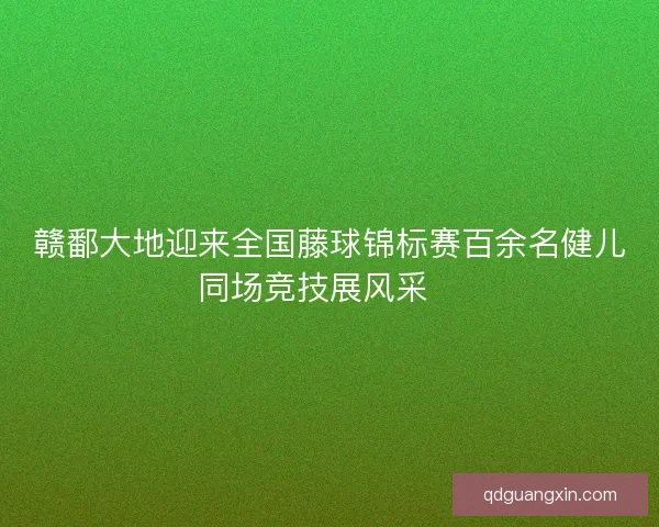 赣鄱大地迎来全国藤球锦标赛百余名健儿同场竞技展风采🏆